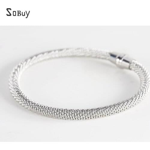New Female Jewelry Simple Designer Charm Stainless Steel Bracelets Silver Mesh Surface Chain Link Women Bracelets Bangles