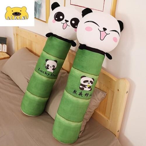 Panda Plush Bamboo Cylindrical Pillow Panda Cylindrical Animal Sleep Kawaii Pillow Hugs Stuffed Toys Soft Toy Cute Comfortable