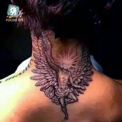 8 Different Styles Devil Hole Cool Feather Wings Tattoo Designs Temporary Tattoos Man With Demon Angels Wing Modern Body Tattoo