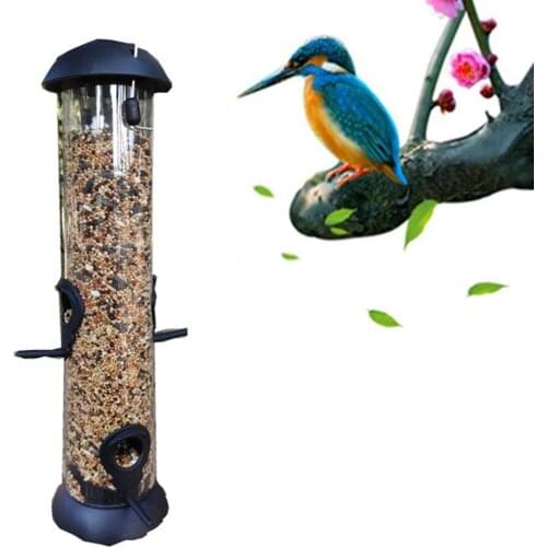 Hanging Window Bird Feeder Food Dispenser for Budgerigar Canary Cockatiel