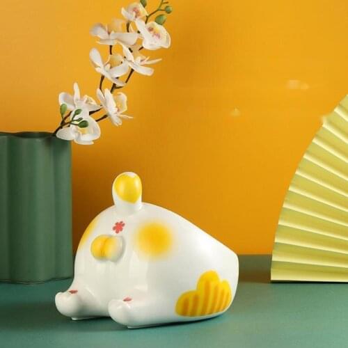 Pop It Cat Accessories Cat And Dog Egg Bowl Ceramic Water Bowls Large Capacity Anti Overturning Oblique Mouth Pet Dog Feeder