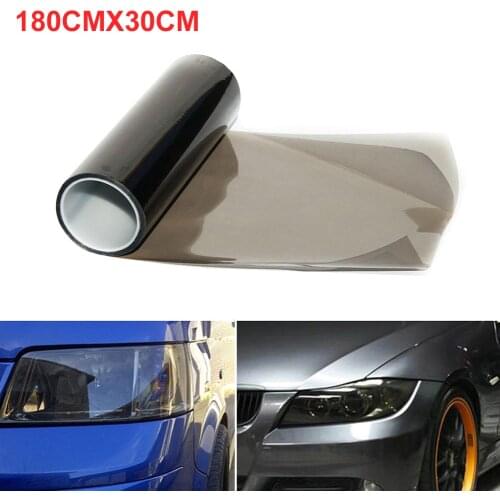 SALE 30*180cm Light Black Car Headlight Taillight Tint Scratch Protection Waterproof Fog Light Vinyl Wrap Film Auto Accessories