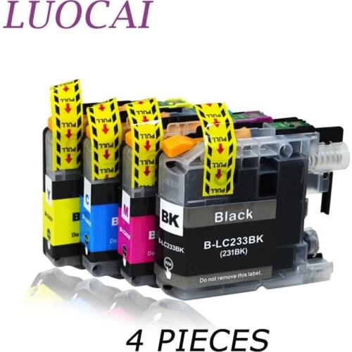 LuoCai LC233 LC231 4 pieces Compatible ink cartridges For brother MFC-J4620DW J5720DW J5320DW DCP-J4120DW printers
