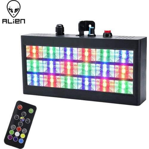 ALIEN 18 LED Strobe RGB Flash Stage Lighting Effect Sound Activated For Club Disco Party DJ Holiday With Variable Speed Control
