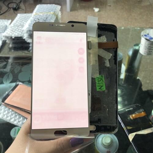 Burn-shadow For Samsung Galaxy Note 5 LCD Display Touch Screen with Frame Digitizer Assembly Note5 N920I N920G N920A Display