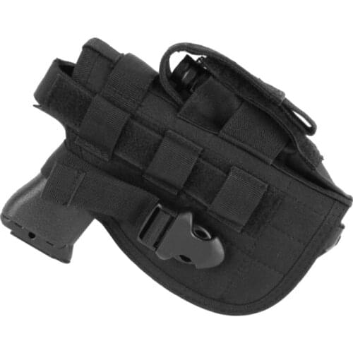 Tactical Universal Gun Holster Right Hand Military Pistol Nylon Holster Airsoft Hunting Waist Belt Holster With Magazine Pouch