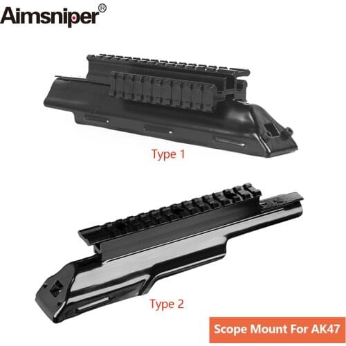 Tactical Tri-rail Mount For AK47 MAK90 Integral Rail Receiver Top Cover Scope Mount With Picatinny Weaver HuntingScope Rail Base