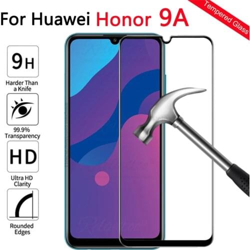 Full cover tempered glass For Huawei Honor 9A Screen Protector on honor9 a a9 honor9a moa-lx9n Protective Film display Glas 9H
