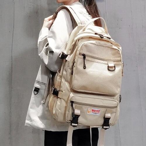 Bag Beige 2020 for women fashion Mountaineer Backpack for girls Student backpack cool Unisex Laptop Bag sac a dos ordinateur