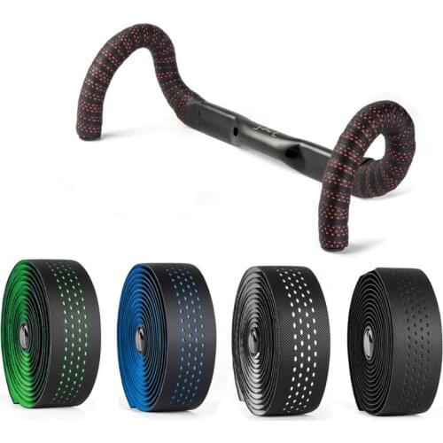 1 pair Bicycle Handlebar Tape PU Material 215x3x0.263mm with Handlebar Plug Cycling Accessories