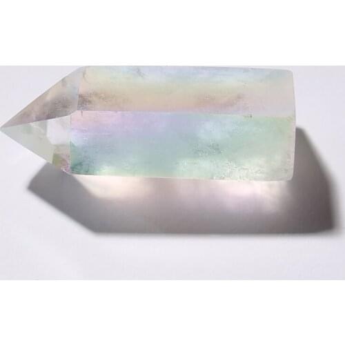 1PC Natural White Crystal Point Clear Quartz Crystal Point Mineral Energy Ornament Healing Wand Obelisk Home Decoration DIY Gifi