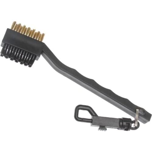 2 Sided Brass Wires Nylon Golf Club Brush Groove Cleaner Kit Black Brush Cleaning Tool Kit Golf Tools Accessories Equipment