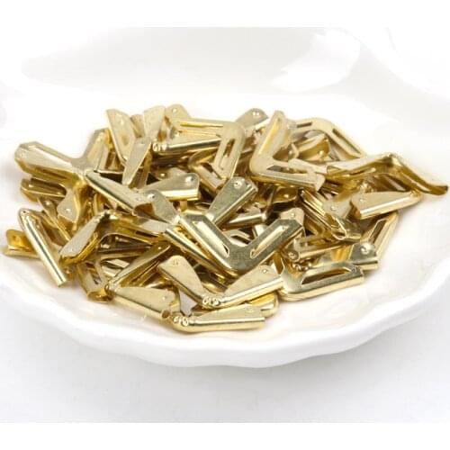 40Pcs Metal Book Corner Cantoneira Albums Menus Folders Box Corner Protectors For Decor Light-Gold 17x17x3mm