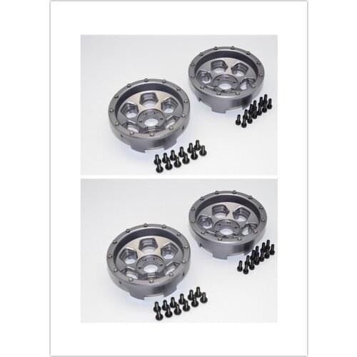 Aluminium Front & Rear 2.2 Wheels (6 Poles) - 2prs set (AX31118) - GPM YT1006F/R/2 for Axial Racing Yeti AX90026