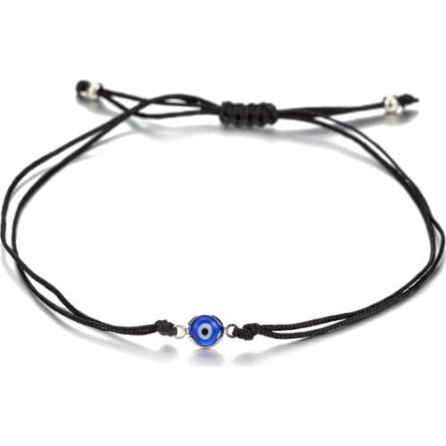 Red/Black String Kabbalah Turkish Evil Eye Charm Bracelets for Protection Luck Adjustable Hand-woven Red Cord Thread Amulet Baby