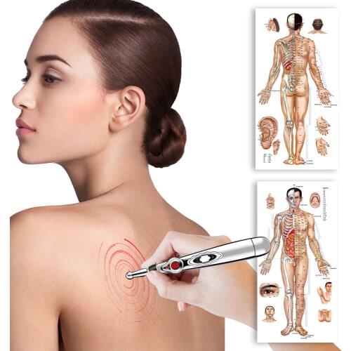 Electronic Acupuncture Pen 5 in 1Meridians Laser Therapy Acupoint Magnet Heal Massage Energy Meridian Pen Relief Pain Tools