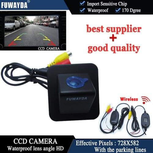 FUWAYDA Wireless CCD Car Rear View Backup Parking Safety DVD GPS Navigation Kits CAMERA for Hyundai Elantra Avante 2012 HD