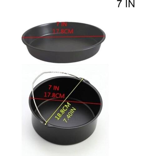 9pcs/set 6/7/8 Inches Air Fryer Accessories Kitchen Pizza Tray Grill Toast Rack