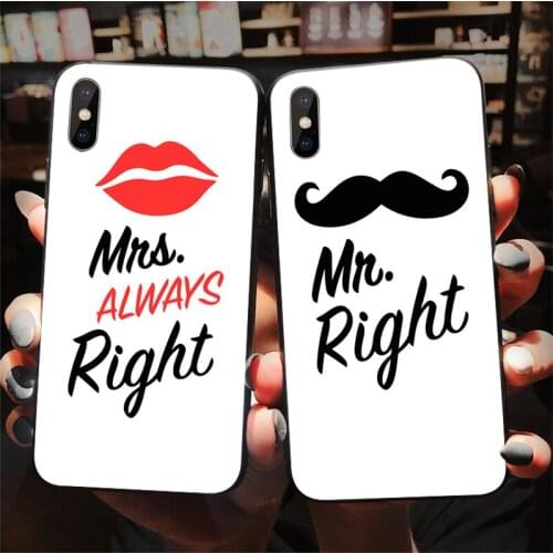 Soft Unique couples phone cases for iphone11 pro max XS SE2020 6s 6 7 8 plus XR X 5s 5 TPU lovers cover Cellphones shell Coque
