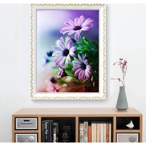 3D New DIY Diamond Painting Flowers Diamond Embroidery Gift Home Decor Painting 5D Cross Stitch Kit Needlework Crystal