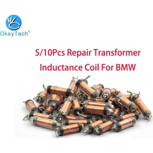 OkeyTech 5/10Pcs Original Super Charging Key Repair Transformer Inductance Coil For BMW X1 X3 X5 Remote Car Key Transponder Coil