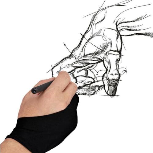 1PC Oil Painting Antifouling Touch Screen Gloves Professional Free Size Artist Drawing Glove for Huion Graphic Tablet Drawing