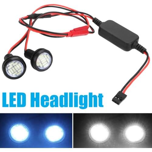 2Pcs/set 3V-12V LED 2W Front Light Headlight Spotlight Blue White Front Lights For 1:10 RC Car Accessories