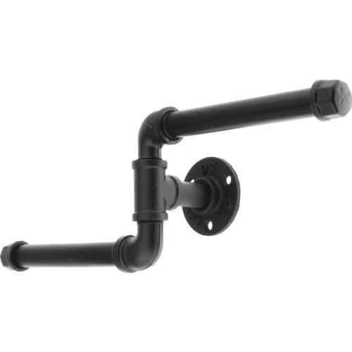 Industrial Toilet Paper Holder Bathroom Tissue Holder Paper Roll Hanger Wall Mount Matt Black