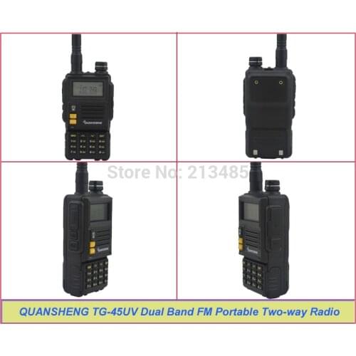 QUANSHENG TG-45UV 400-480MHz & 136-174MHz Dual Band 6W 128CH Portable Two-way Radio