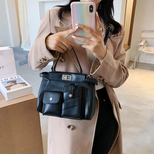 Luxury 2021 Autumn New Special Design PU Handbags For Women Multiple Pockets Motorcycle-Bag Lady Fashion Shoulder Crossbody Bag