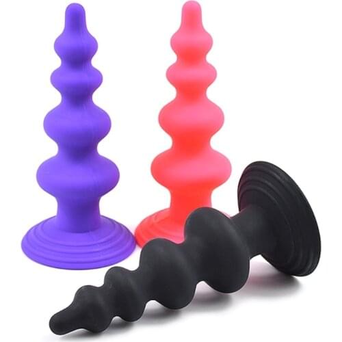 Plug Silicone Beads Dildo Vaginal Masturbate Massage Toys Adult Sex Product