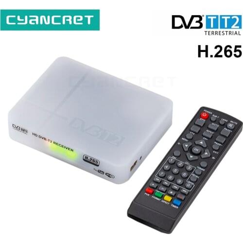TV Receiver DVB-T2 / DVB-T H.265 / H.264 FHD Terrestrial Digital Decoder TV Tuner Set Top Box for Monitor Support Wifi Antenna