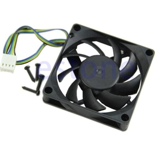 W3JD 70mm x 15mm Brushless Fan DC 12V 4 Pin 9 Blade Cooling Cooler NEW