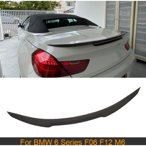 Carbon Fiber Rear Trunk Boot Lip Wing Spoiler for BMW 6 Series F06 F12 M6 Sedan Coupe 2012 - 2016 Car Rear Spoiler Wing Non F13