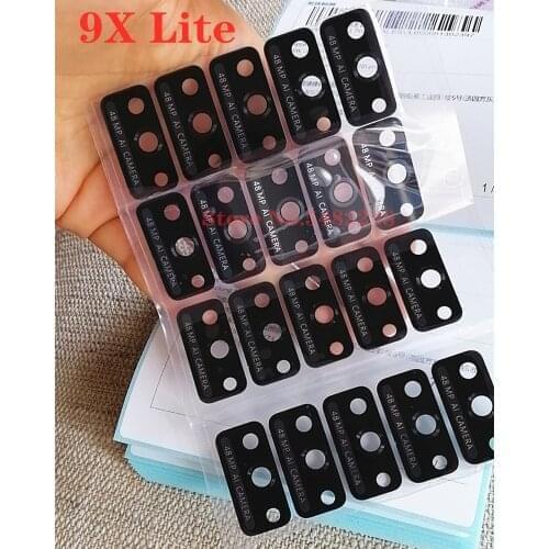 100% Original Back Camera Glass Lens Cover For Huawei Honor 9X Lite Rear Camera Outside Glass Lens With Stickers Replacement