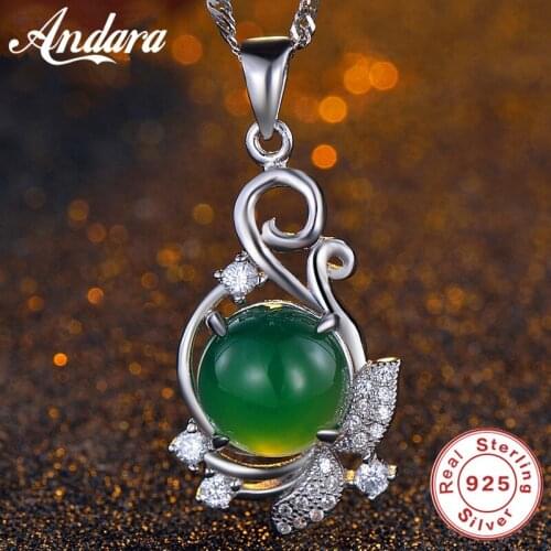 100% 925 Silver Necklace AAA Zircon Crystal Flower Pendant Necklace Woman Charm Jewelry Wholesale