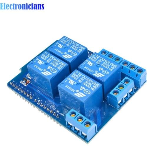 DC 5V 4 Channel Relay Swtich Expansion Drive Module LED indicator Development Board Relay Shield V2.0 for Arduino R3 One