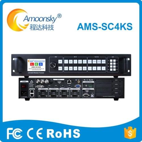 4k*2k led SDI mage converter 4 windows Video splicer AMS-SC4KS support wifi Rs232 control apply in led display stage rental