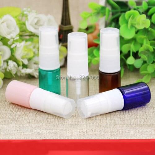 5ML 50pcs 100pcs Small Empty Plastic Cosmetic Liquid Refillable Bottle, DIY Pink Elegant Lotion Pump Container, Toner Package