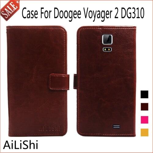 AiLiShi Luxury Leather Case For Doogee Voyager 2 DG310 Case Wallet With Card Slot Flip Protective Bag Cover Phone Accessory