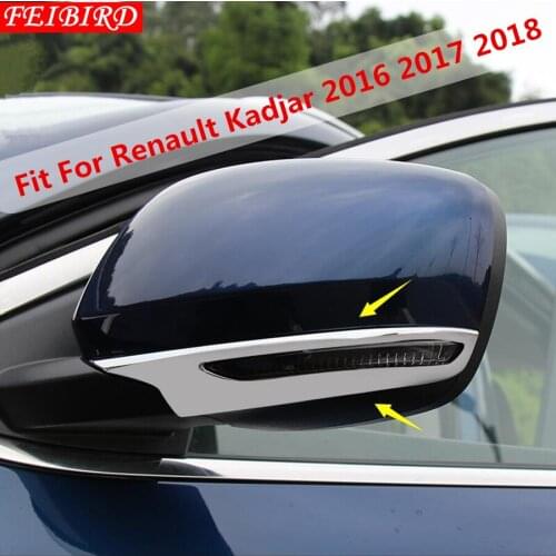 ABS Auto Styling Side Rear view Mirror Strip Cover Decoration Trim For Renault Kadjar 2016 2017 2018 With LED Light
