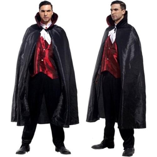 Free Shipping Adult Man Vampire Costume for Halloween Masquerade Party Ghost Devil Fancy Dress Cosplay Clothes with Cloak