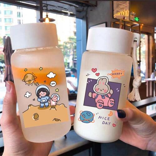 350ml Mini Plastic Portable Water Bottles for Girls Kid Portable Drinking Plain BPA Free Tea Mug Deer Outdoor Sport Camping Cup
