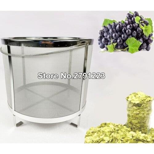 High quality 40*40cm Beer Wine House Home Brew Filter Basket Stainless Steel Strainer Cylinder Barware Bar Tools