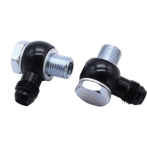 2PCS Transmission Oil Cooler Fittings 90 Degree 6AN x 1/4NPSM Car Goods Replacement for GM TH350 TH400 700R4 4L60E 4L80E