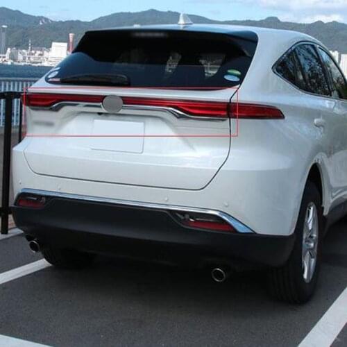 For Toyota Harrier Venza 2020 2021 Chrome Rear Trunk Lid Cover Trim Tailgate Strip Back Door Boot Garnish Accessories Styling