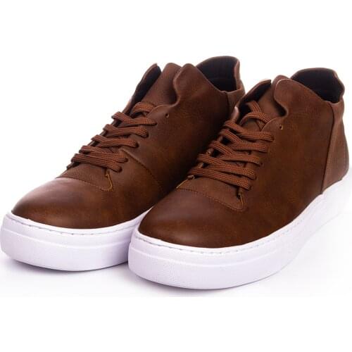 YTHG Sneakers Brown Artificial Leather Men and Women Casual Shoes Lace-Up Fashion 2021 Autumn Season Wedding Walking Vulcanized Air Brown Flexible Odorless Comfortable Running Orthopedic Walking Sport Footwear Unisex