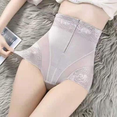 Womens Corset Hip Pants Sexy Lace Underwear Body Shaper High Waist Elastic Abdomen Zipper Body Shaper Sports Waist Trainer