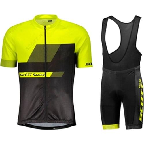 SCOTT Racing Short Sleeve Suit Mountain Bike Jersey Cycling Jersey Mens Suit