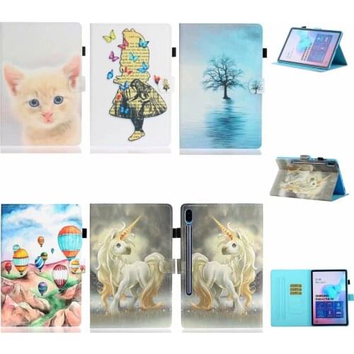 Leather PU Stand Flip Case For Samsung Galaxy Tab S6 10.5 SM-T860 SM-T865 T860 2019 10.5" Case Tablet Smart Cover Fundas Coque